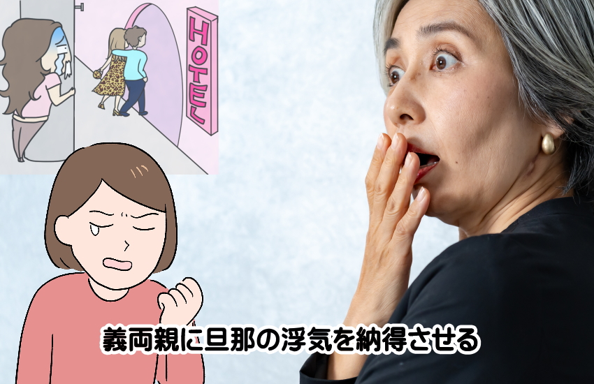 旦那の浮気　義両親に報告する
